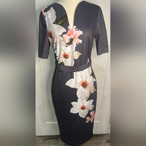 Ted Baker NWT Bisslee Chatsworth Floral Bloom Bodycon Dress Size 2 - Picture 6 of 11